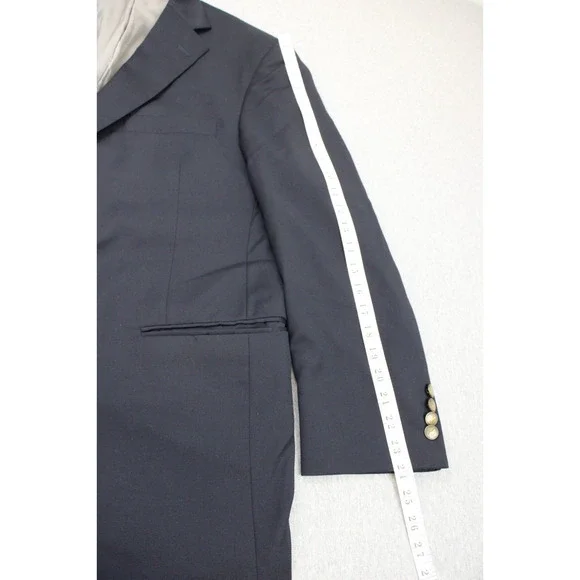 Hart Schaffner Marx Blazer Mens 44S Blue Lined 2 Button Single Breasted Jacket